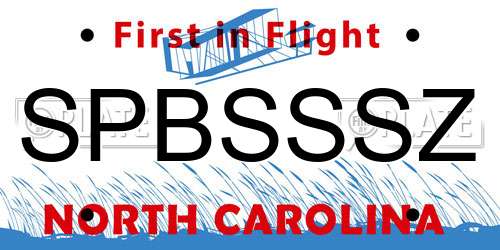 SPBSSSZ North Carolina License Plate