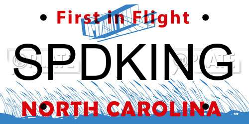 SPDKING North Carolina License Plate
