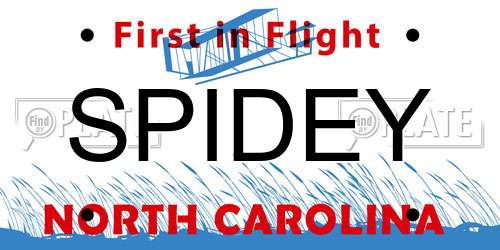 SPIDEY North Carolina License Plate