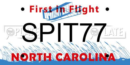 SPIT77 North Carolina License Plate