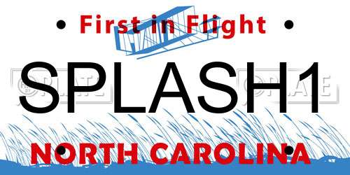 SPLASH1 North Carolina License Plate