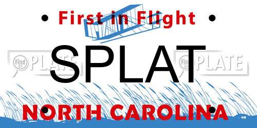 SPLAT North Carolina License Plate
