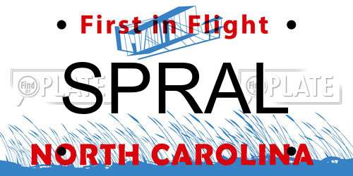 SPRAL North Carolina License Plate