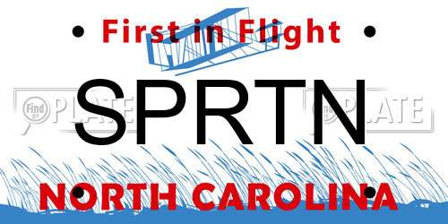 SPRTN North Carolina License Plate