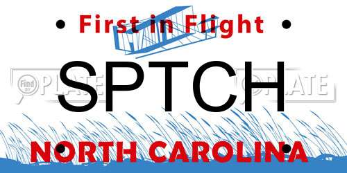 SPTCH North Carolina License Plate