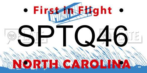 SPTQ46 North Carolina License Plate