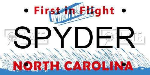 SPYDER North Carolina License Plate