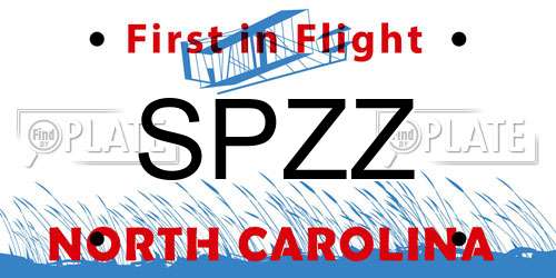 SPZZ North Carolina License Plate