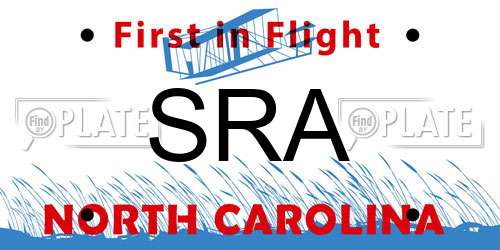 SRA North Carolina License Plate