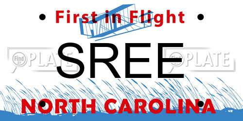 SREE North Carolina License Plate