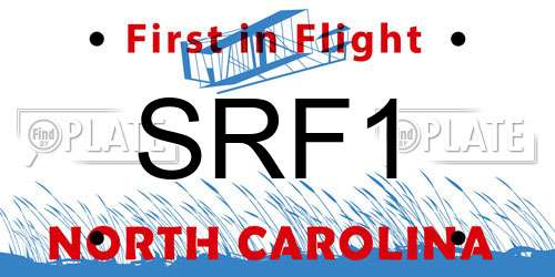 SRF1 North Carolina License Plate