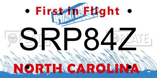 SRP84Z North Carolina License Plate