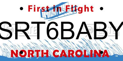 SRT6BABY North Carolina License Plate