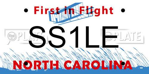 SS1LE North Carolina License Plate
