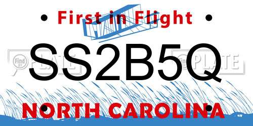 SS2B5Q North Carolina License Plate