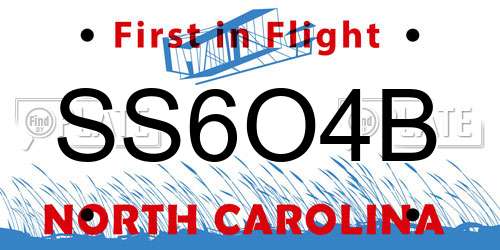 SS6O4B North Carolina License Plate