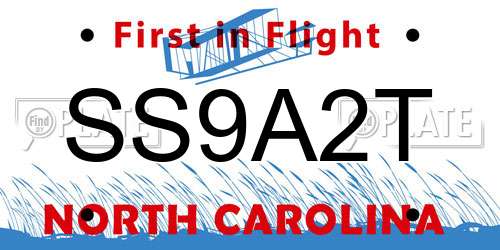 SS9A2T North Carolina License Plate