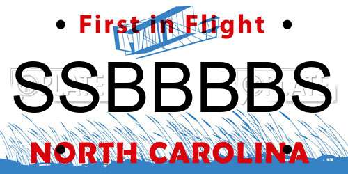 SSBBBBS North Carolina License Plate