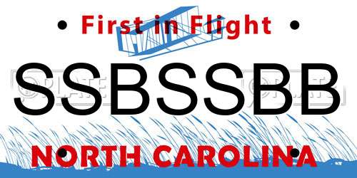 SSBSSBB North Carolina License Plate