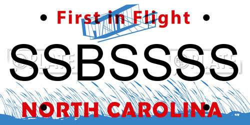 SSBSSSS North Carolina License Plate