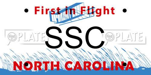 SSC North Carolina License Plate