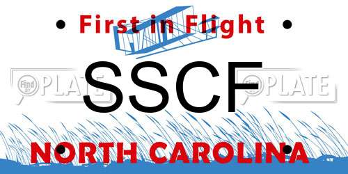 SSCF North Carolina License Plate
