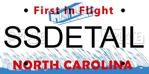 SSDETAIL North Carolina License Plate