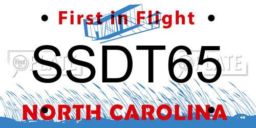 SSDT65 North Carolina License Plate