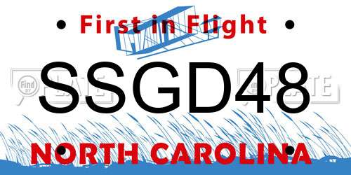 SSGD48 North Carolina License Plate