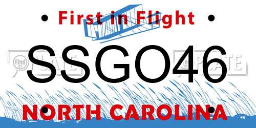 SSGO46 North Carolina License Plate
