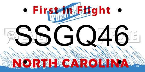 SSGQ46 North Carolina License Plate