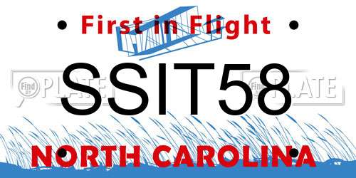 SSIT58 North Carolina License Plate