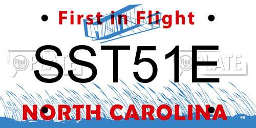 SST51E North Carolina License Plate