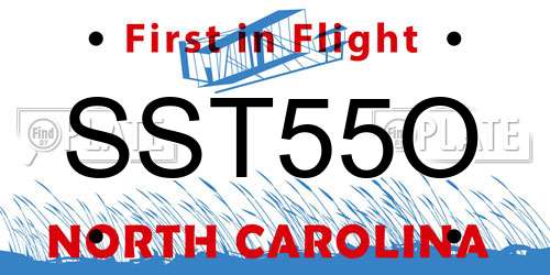 SST55O North Carolina License Plate
