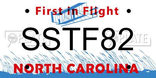 SSTF82 North Carolina License Plate