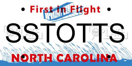 SSTOTTS North Carolina License Plate