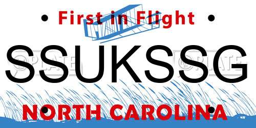 SSUKSSG North Carolina License Plate