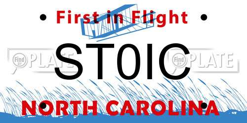 ST0IC North Carolina License Plate