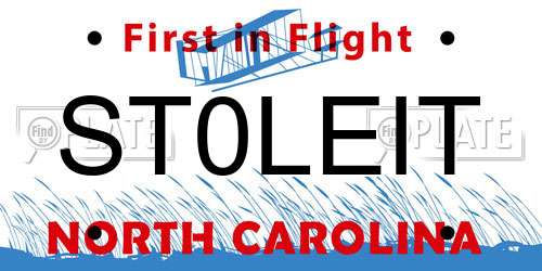 ST0LEIT North Carolina License Plate