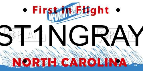 ST1NGRAY North Carolina License Plate