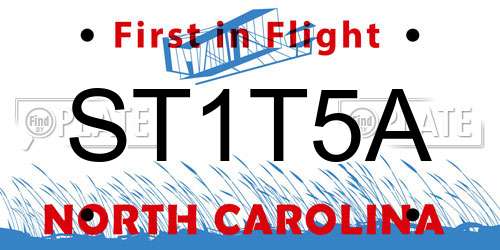ST1T5A North Carolina License Plate