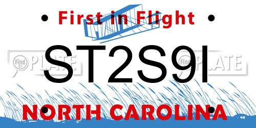ST2S9I North Carolina License Plate
