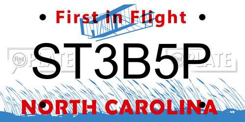 ST3B5P North Carolina License Plate
