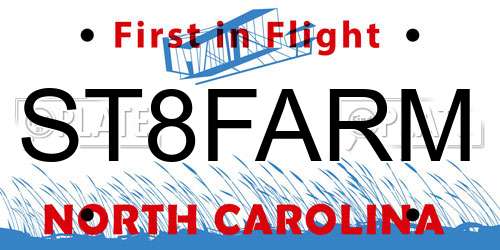 ST8FARM North Carolina License Plate