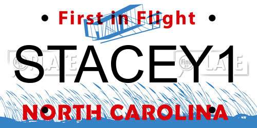STACEY1 North Carolina License Plate