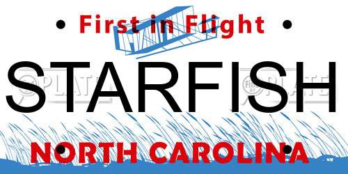 STARFISH North Carolina License Plate