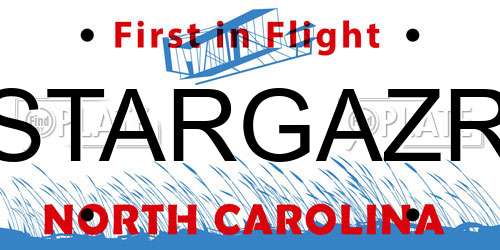 STARGAZR North Carolina License Plate