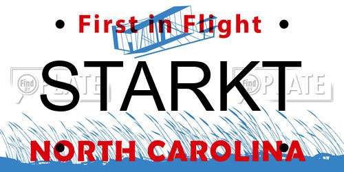 STARKT North Carolina License Plate