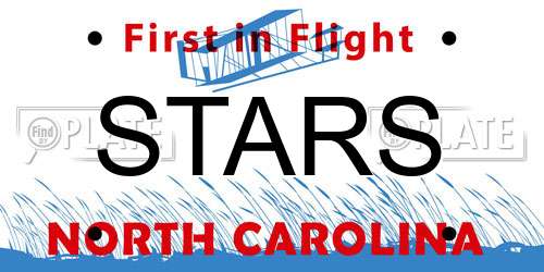 STARS North Carolina License Plate