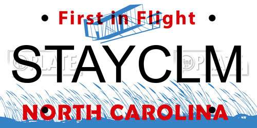STAYCLM North Carolina License Plate